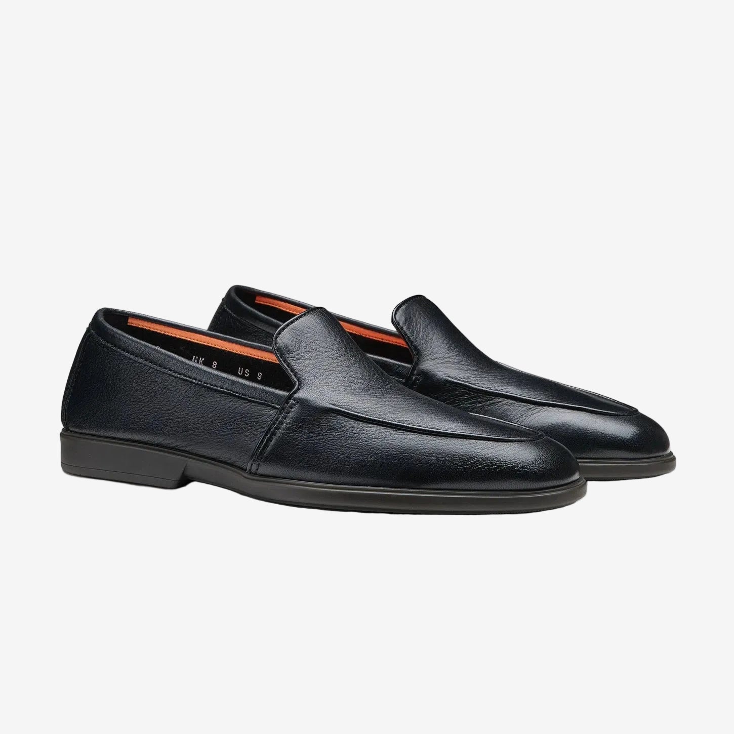 Black Grained Leather Malibu Loafer