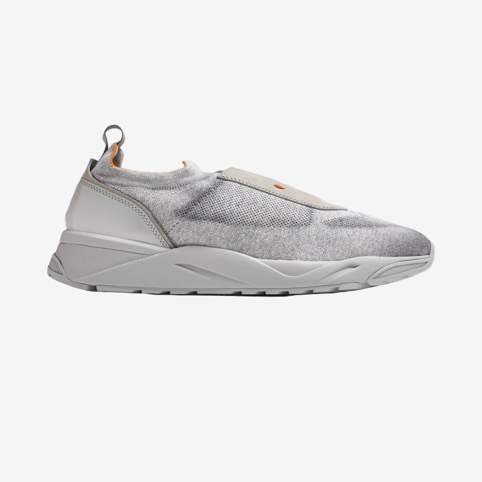 Sneakers de lana gris cordones slip-on