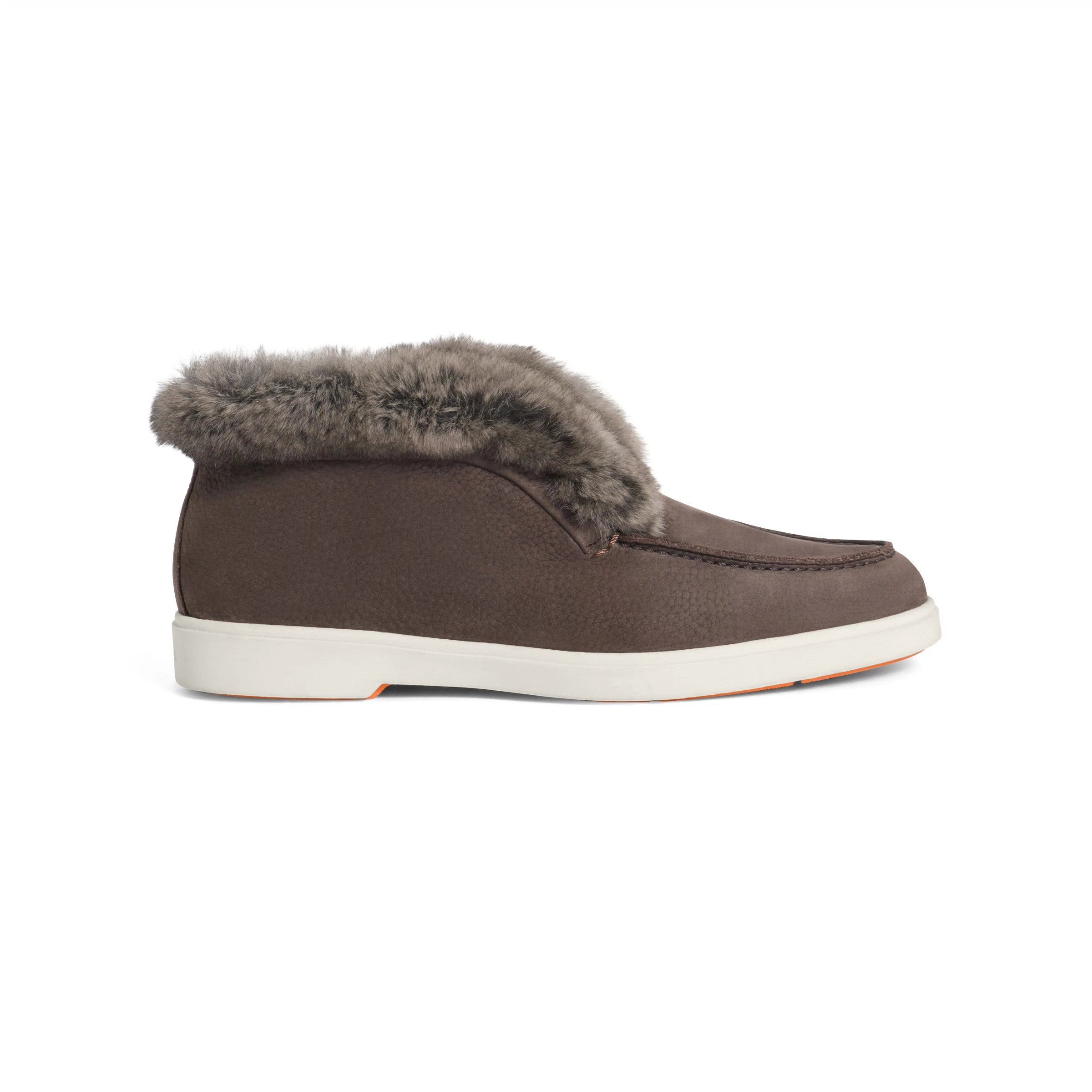 Dark brown nubuck desert boot fur