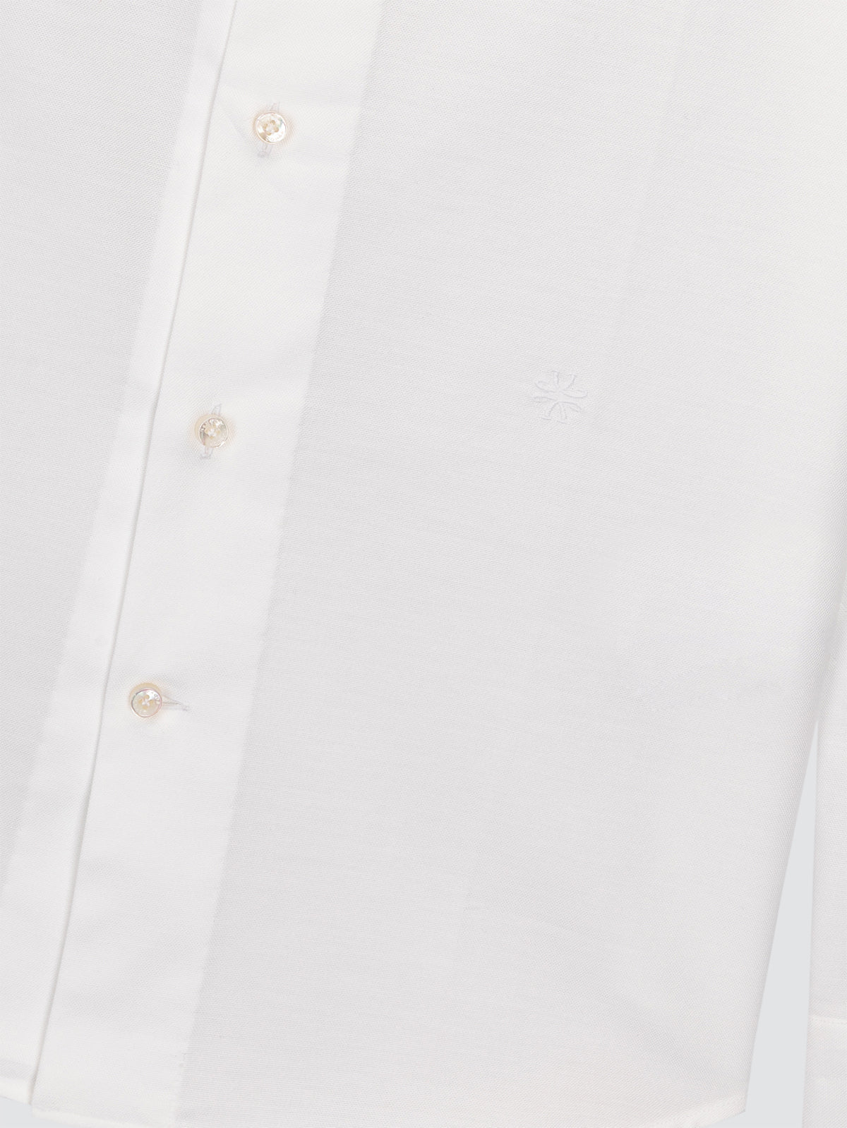 Camisa Sartorial de Algodón Oxford Blanco