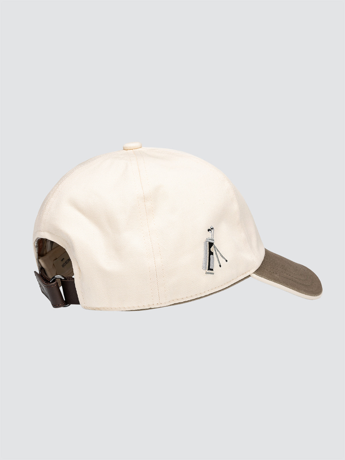 Baseball Hat in Light Beige Cotton Gabardine
