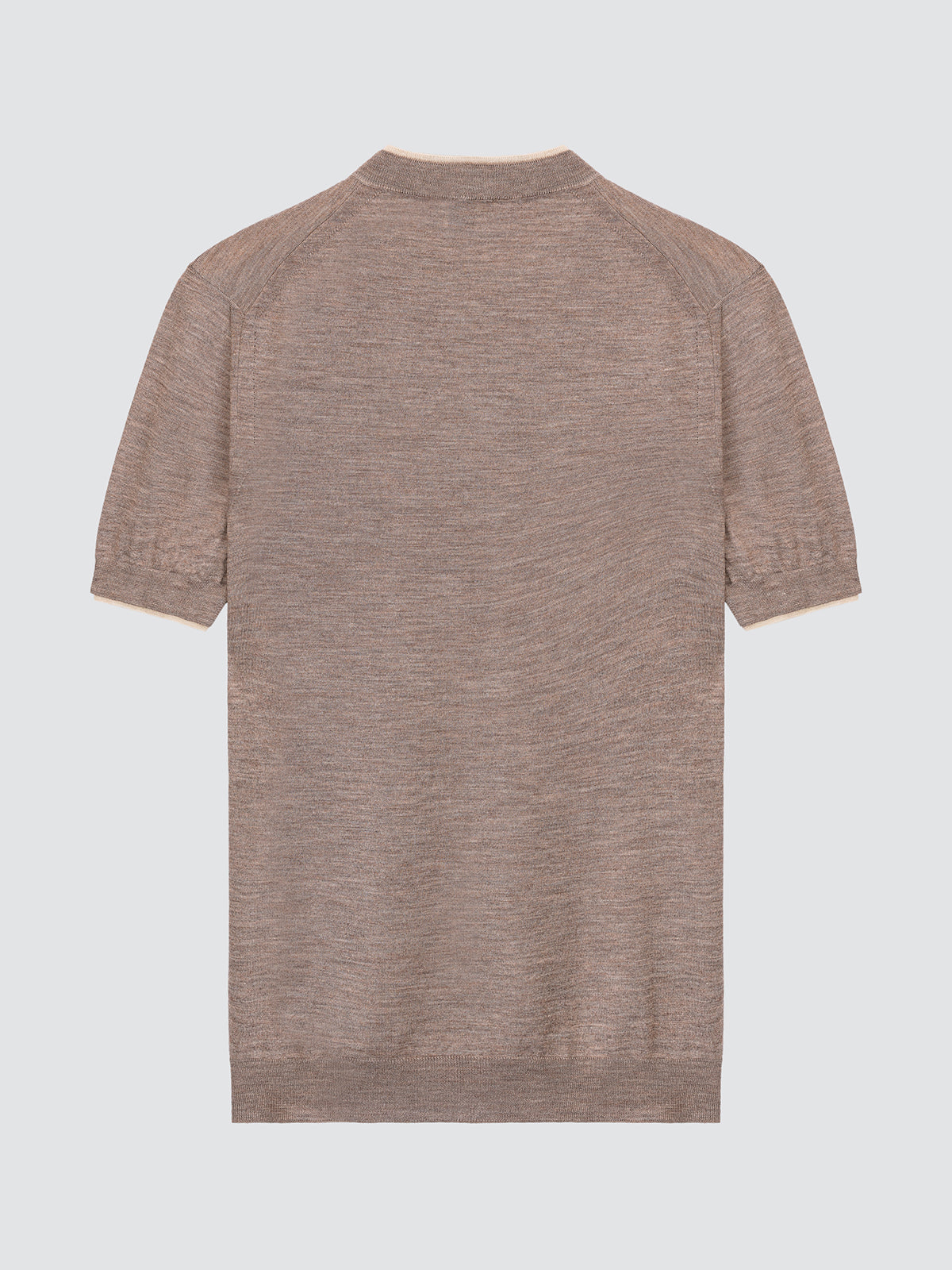 Sweater in Light Brown Wool and Silk