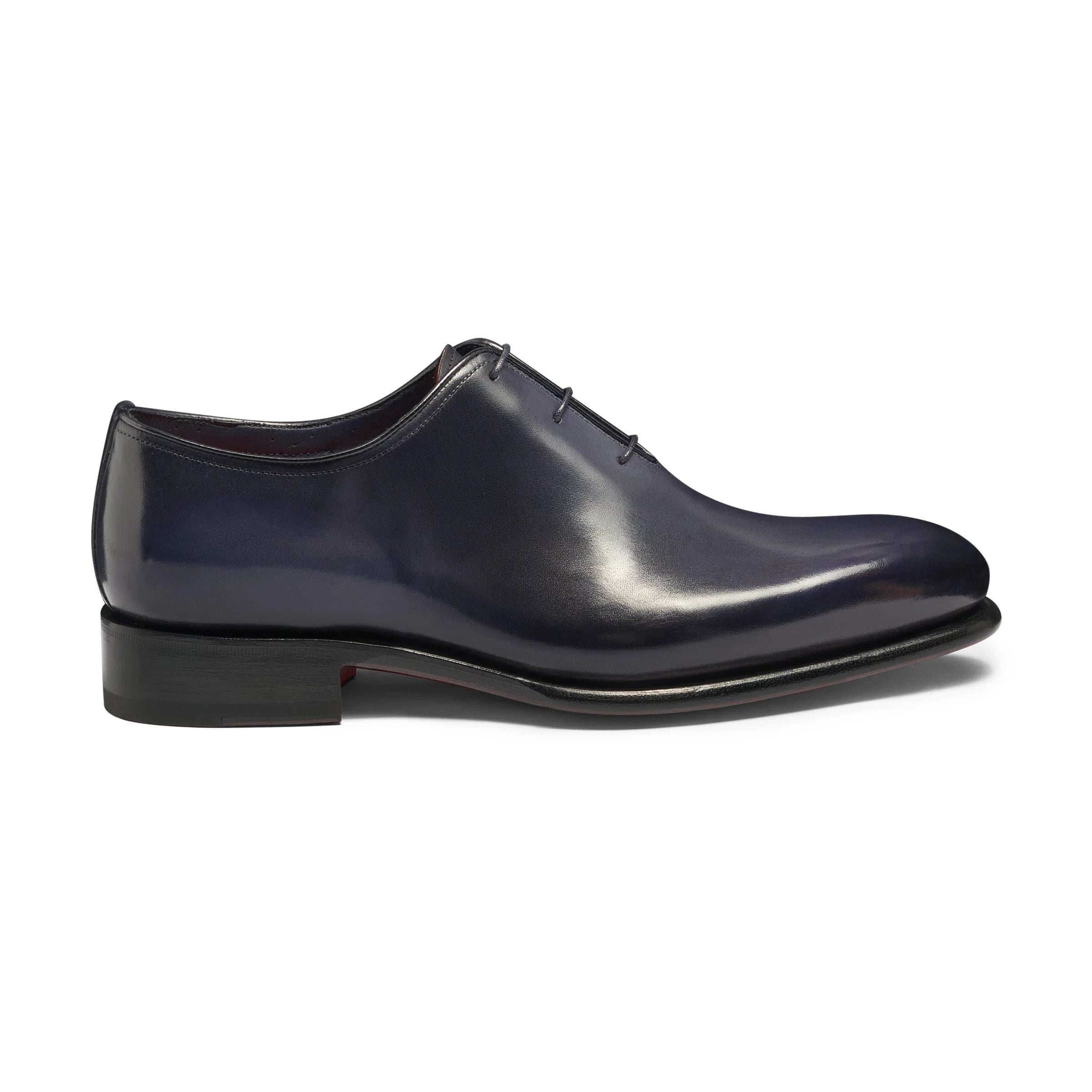 blauer Oxford-Schuh aus Leder