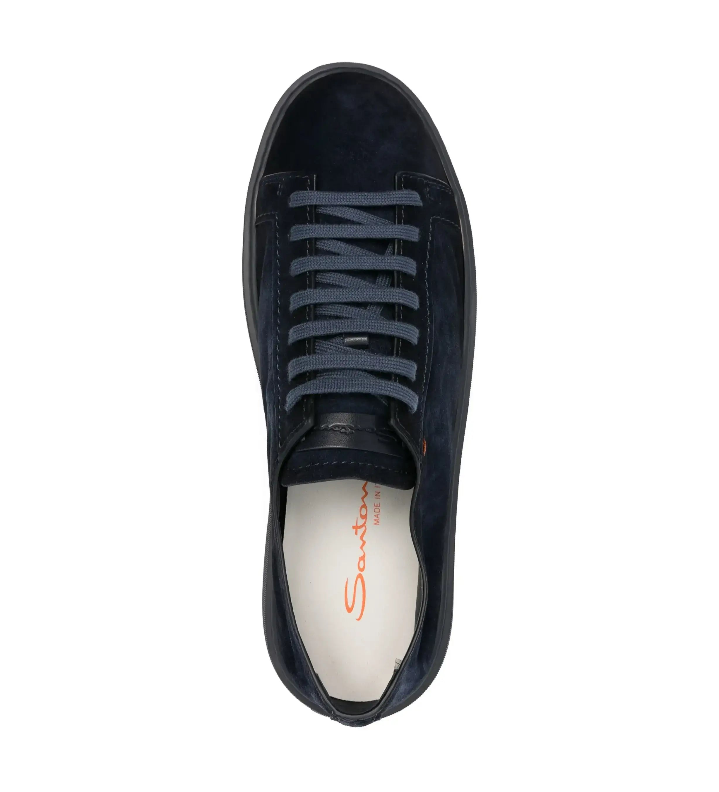 blue suede lace-up sneaker