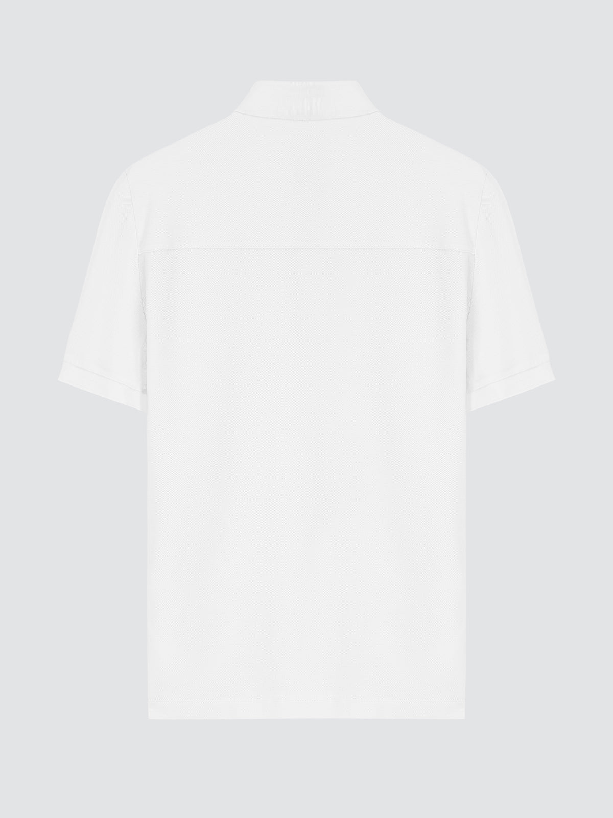 White Pique Polo - Concealed Placket