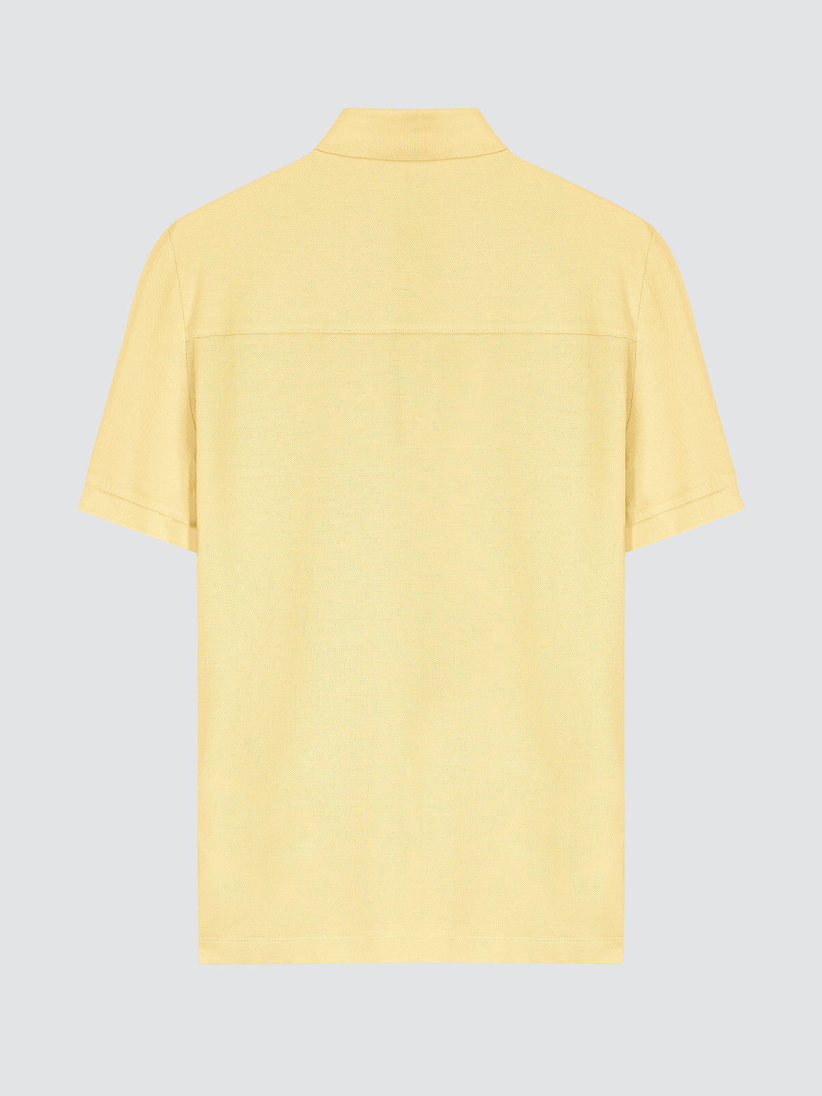 Pastel Lemon Pique Polo - Concealed Placket
