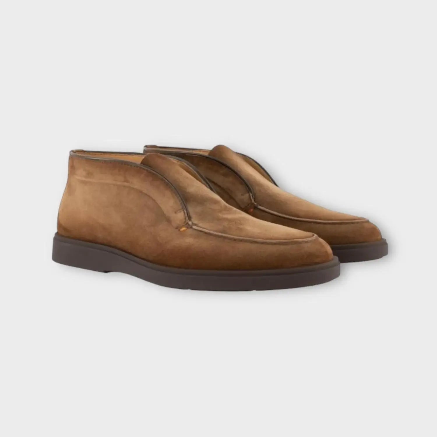 Kamel Seta Suede Desert Boots