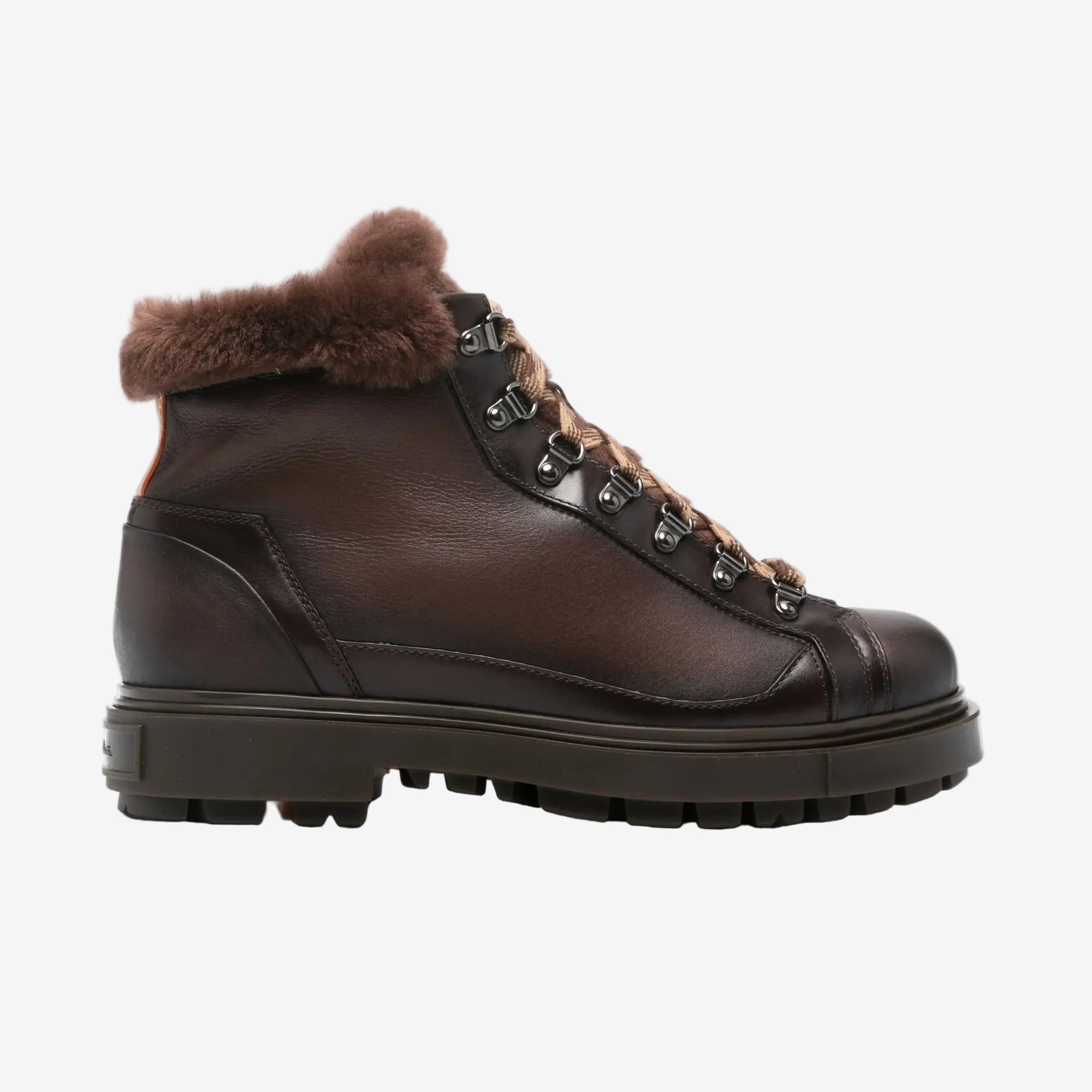 Braune Bergstiefel mit Lederfutter