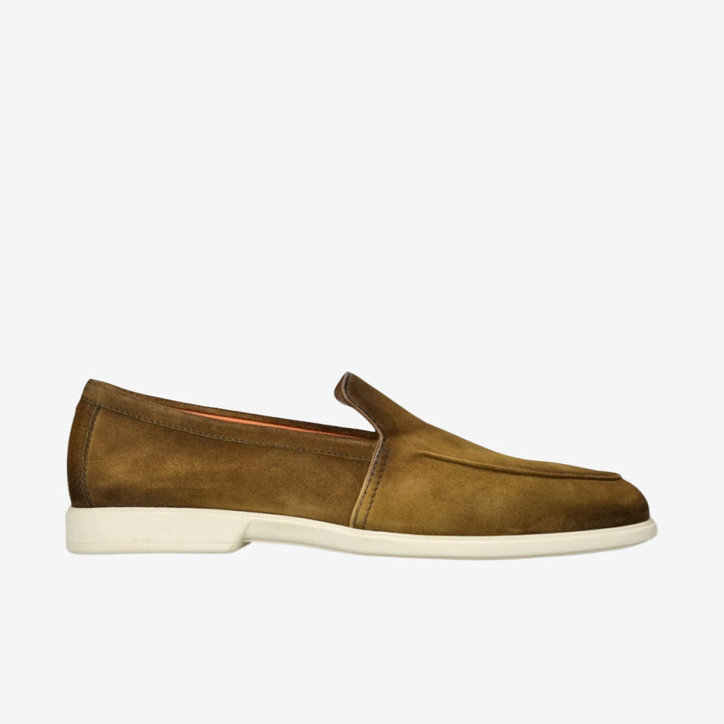 Mocasin Malibu verde de ante
