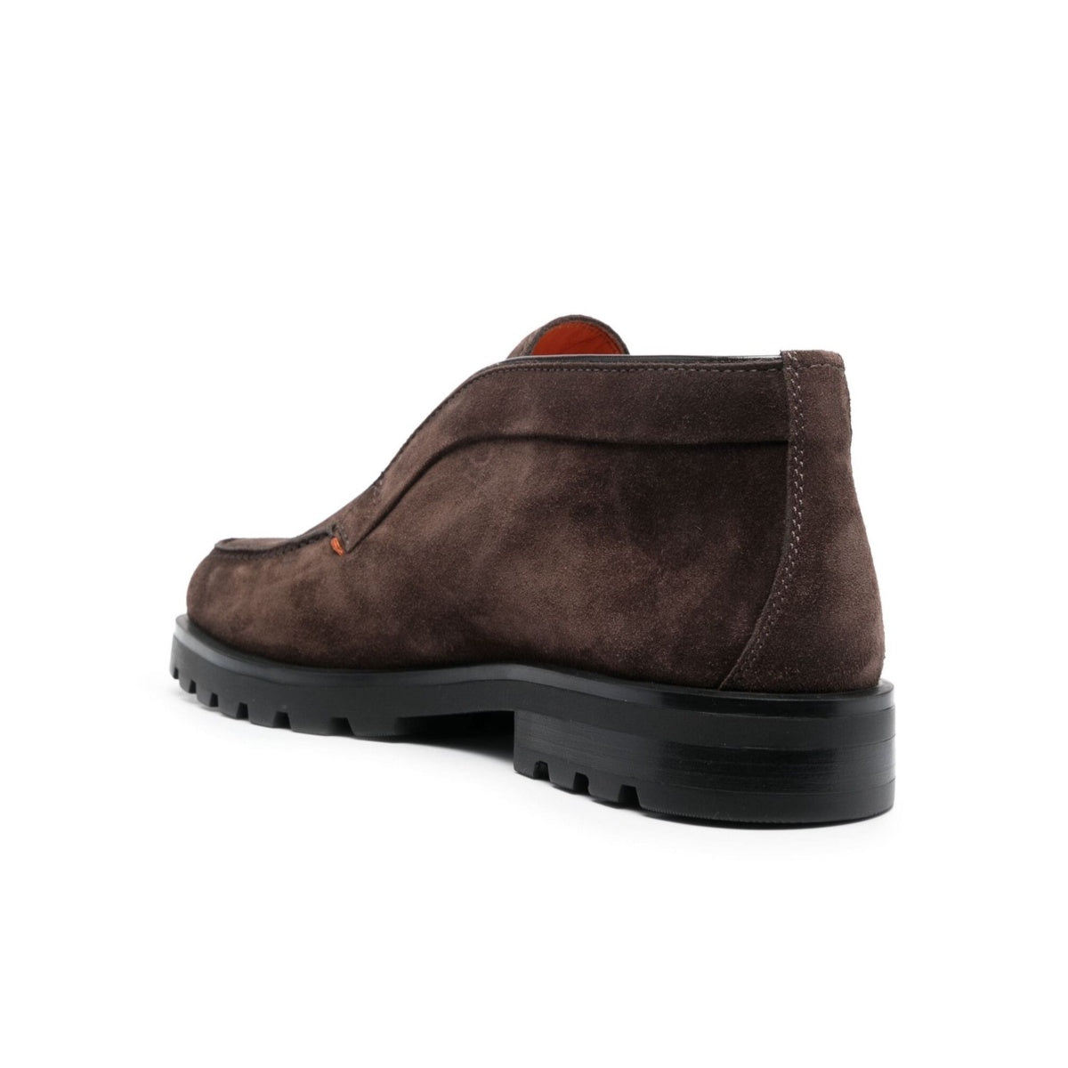 Bottes Suede Marron Semelle Gomme