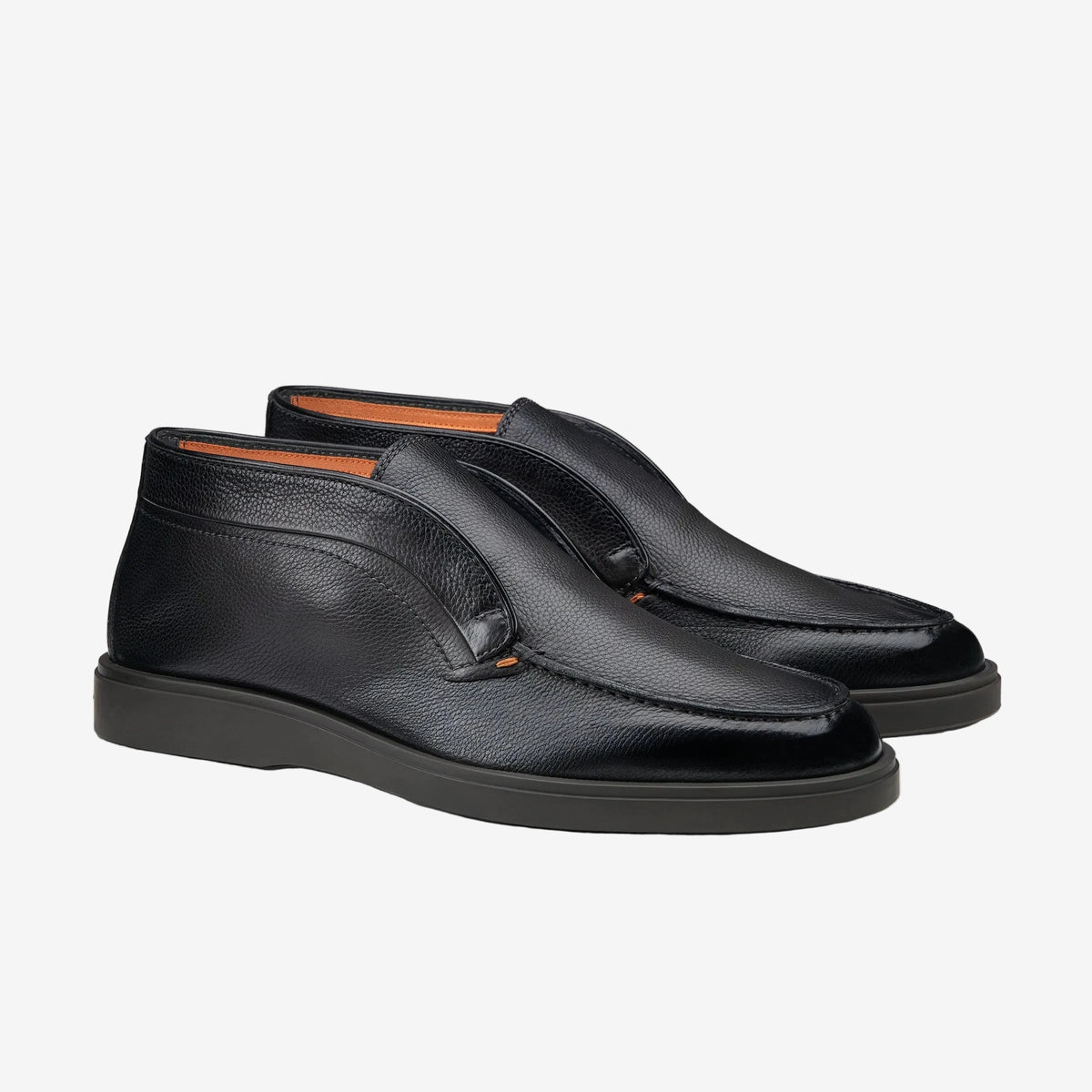 Desert Boot de piel abatanada gris antracita