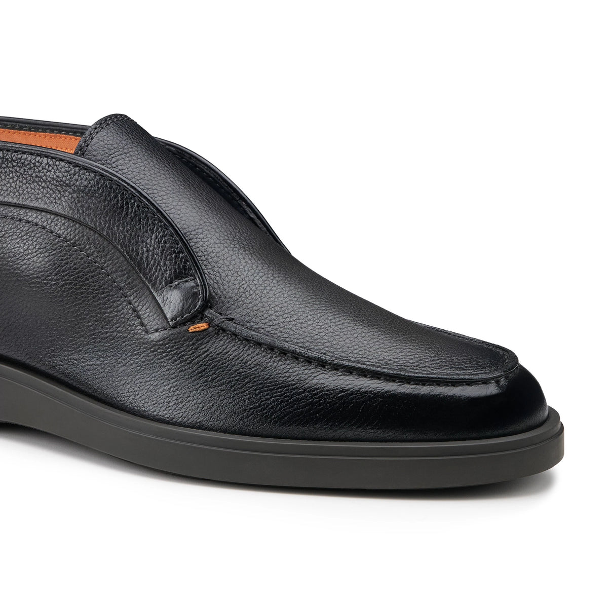 Desert Boot de piel abatanada gris antracita