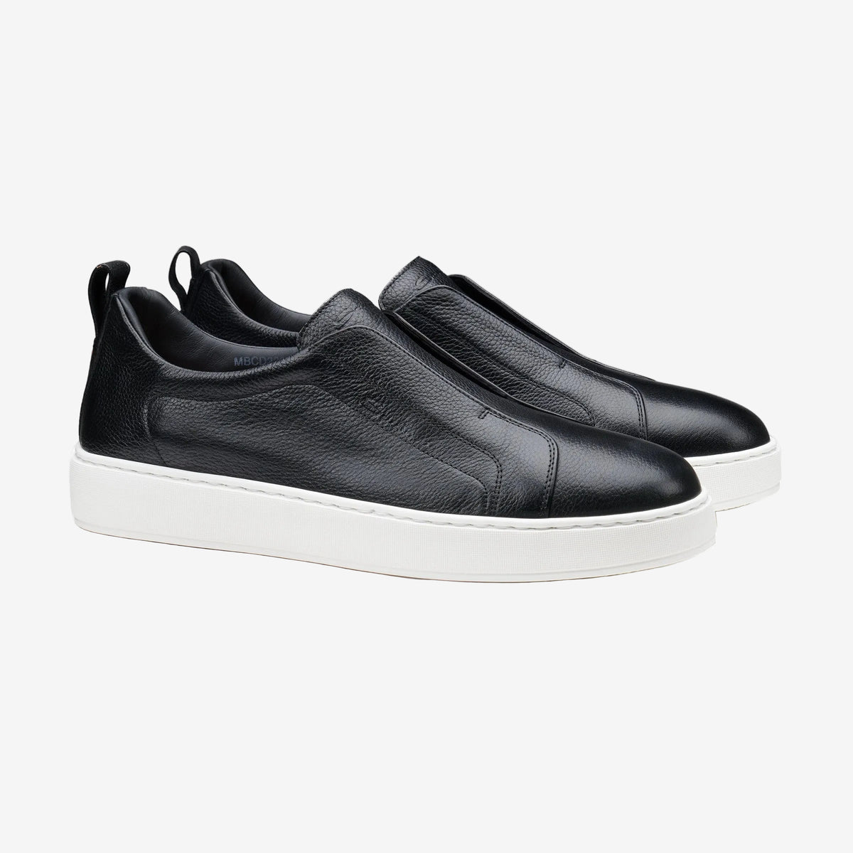 Sneakers Slip-on cuir graine noir