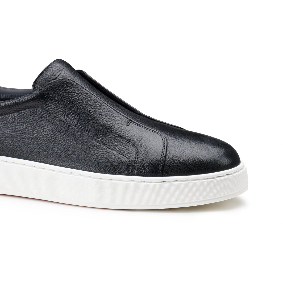 Sneakers Slip-on cuir graine noir