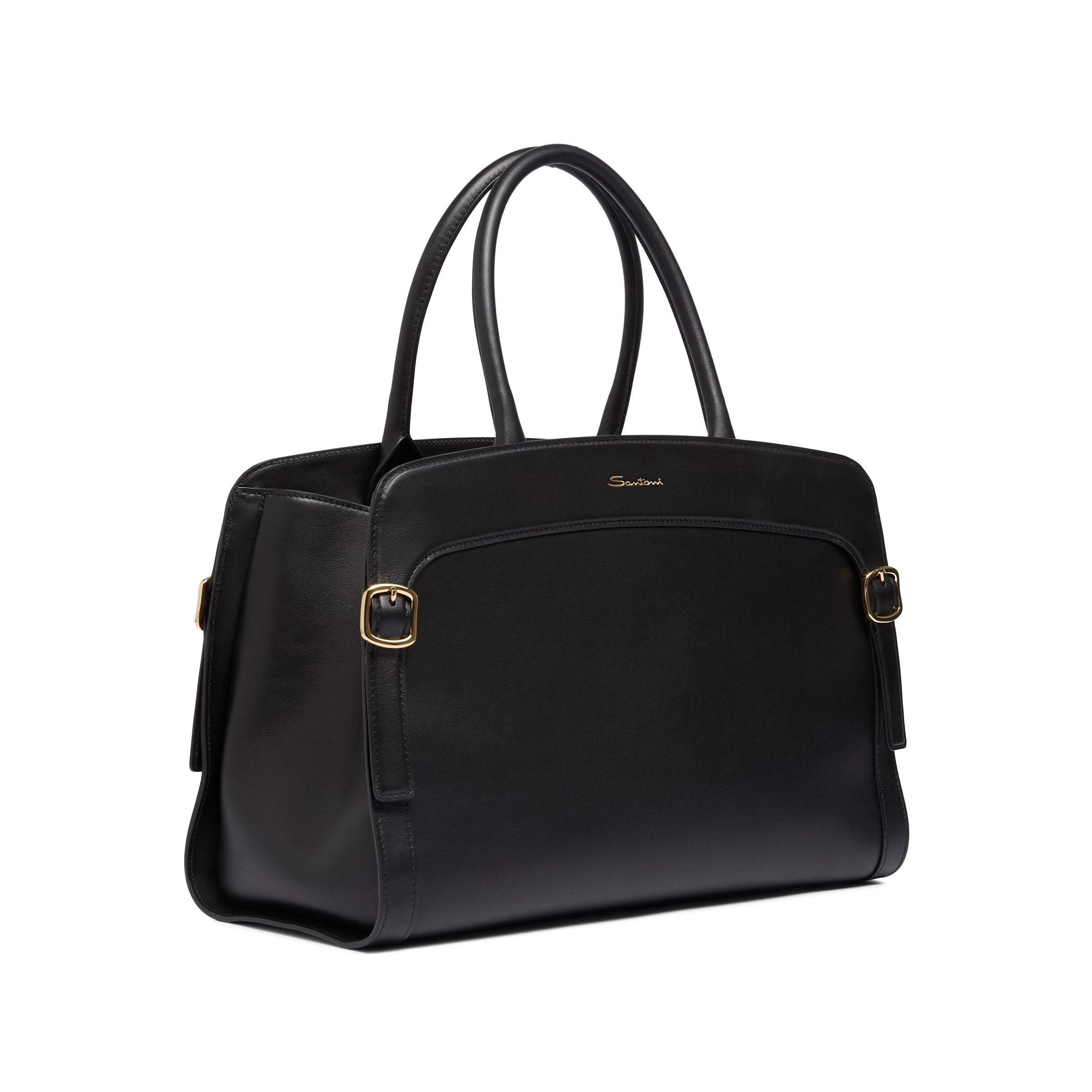 Bolso de cuero negro
