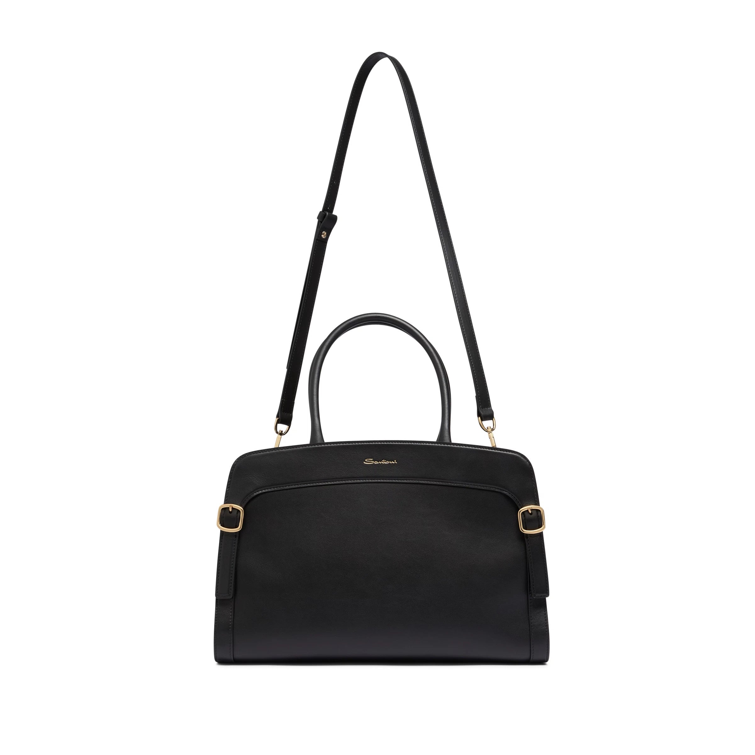 Bolso de cuero negro