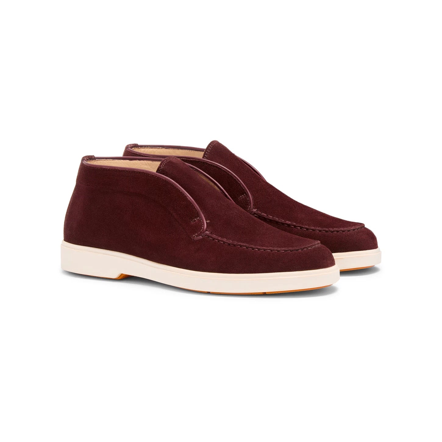 Burgundy Suede Desert Boots