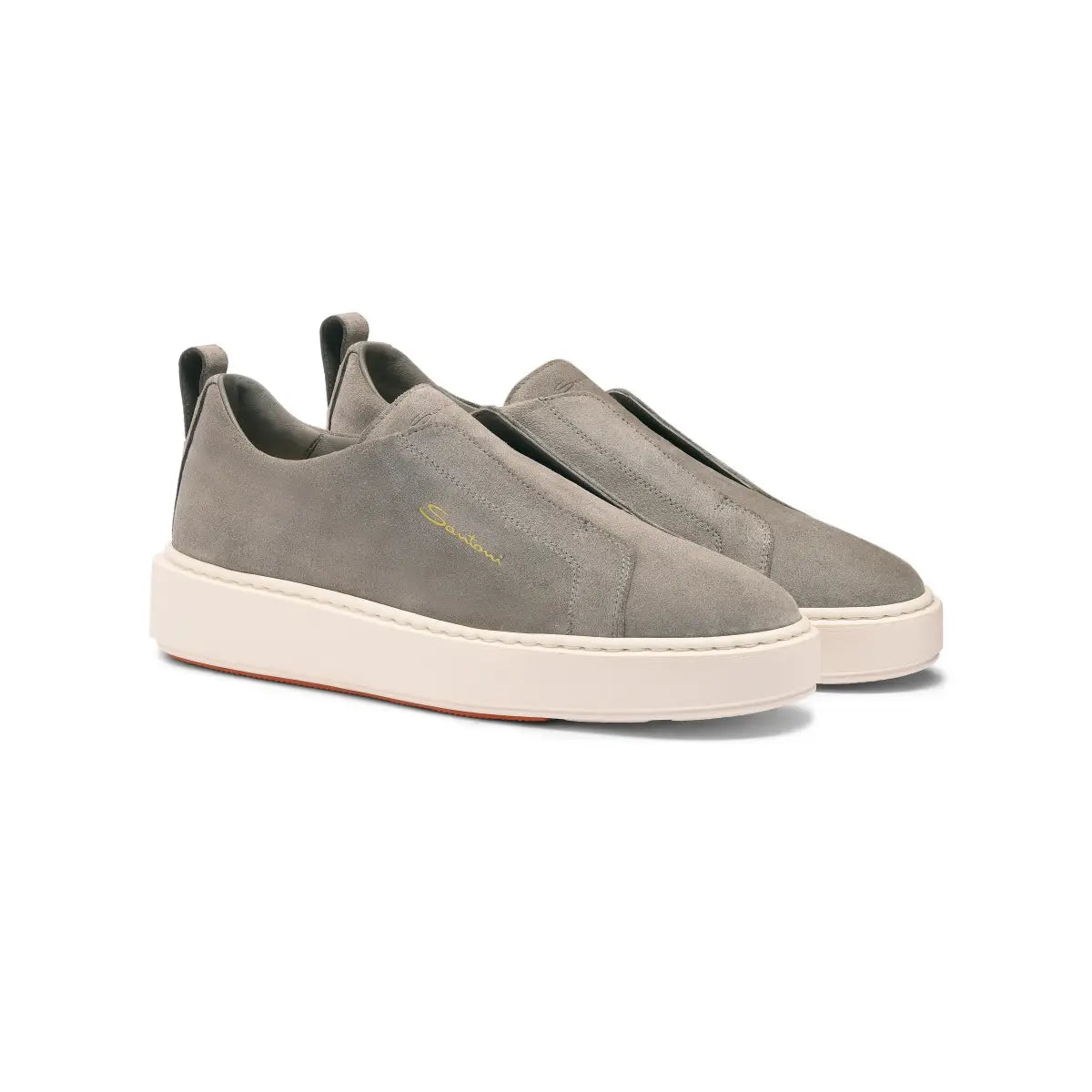 Gray Suede Slip-On Sneaker