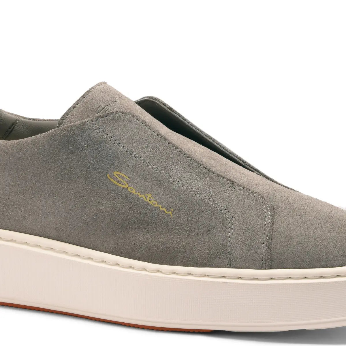 Gray Suede Slip-On Sneaker