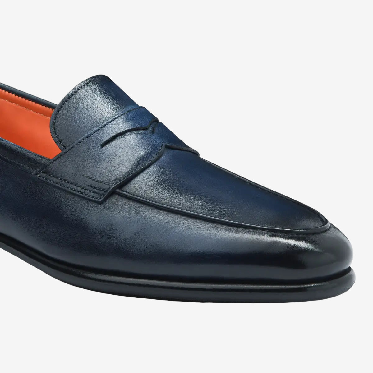 Santoni Blue Leather Carlo Loafer Santoni Blue Leather Carlo Loafer