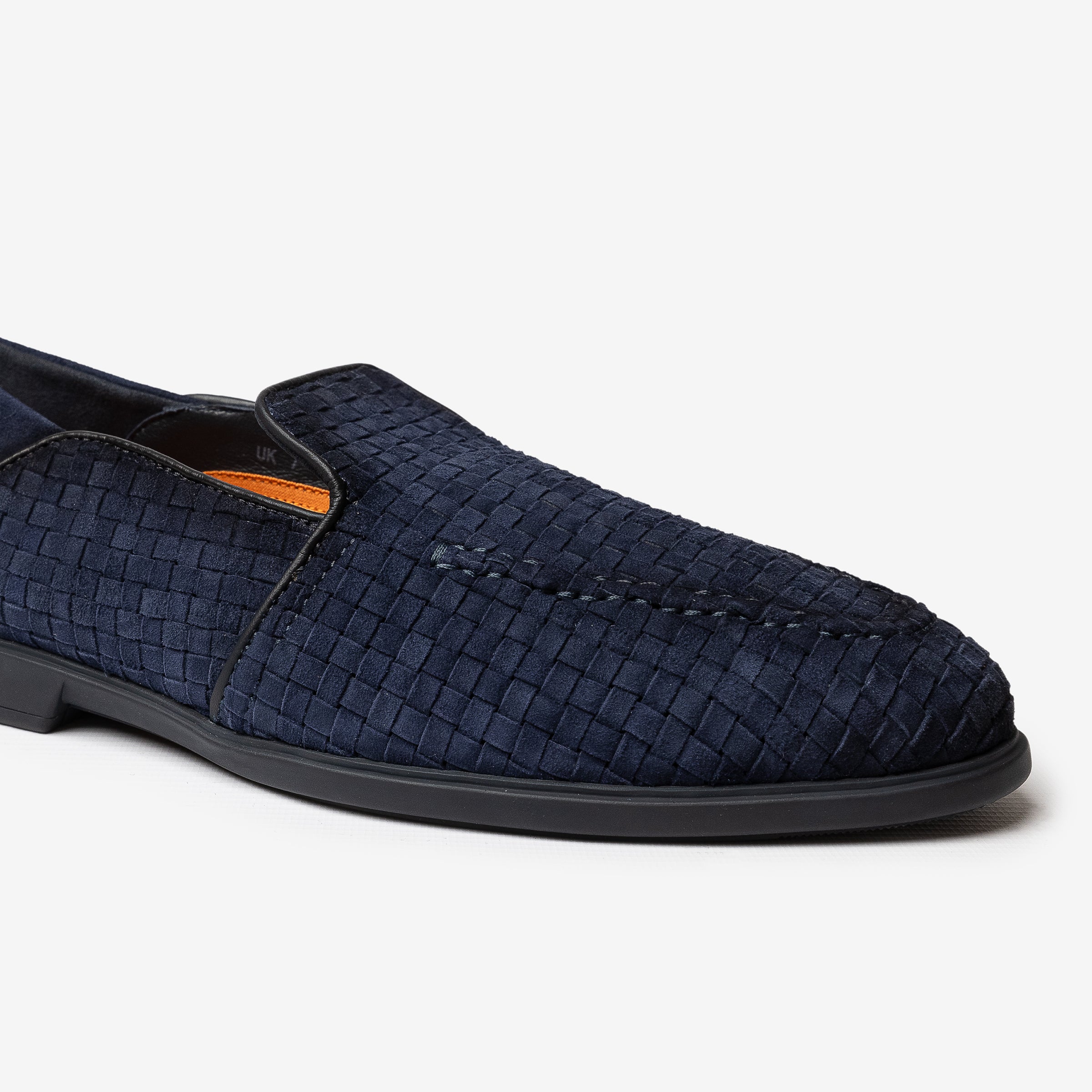 Dark blue breaded loader round toe