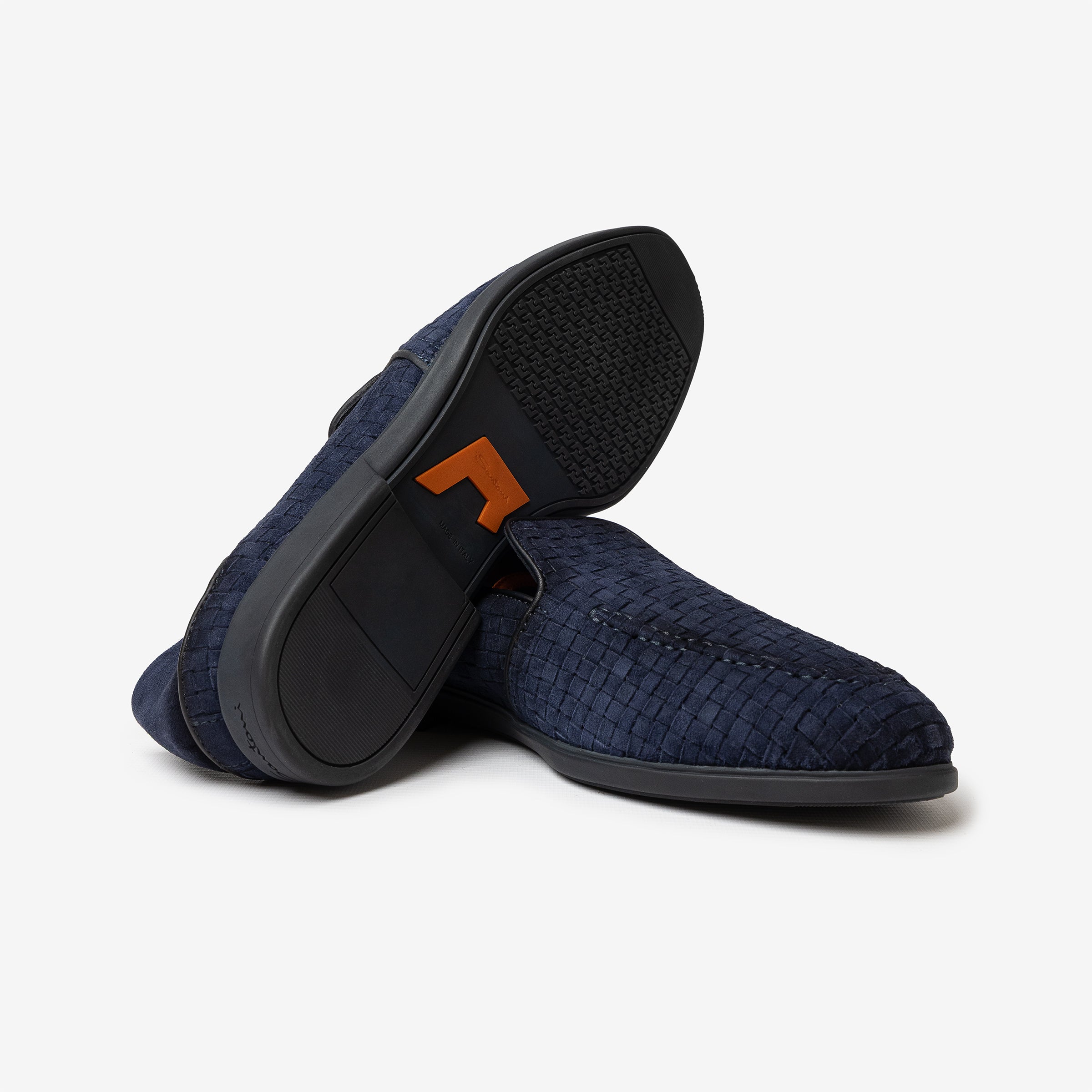 Dark blue breaded loader round toe