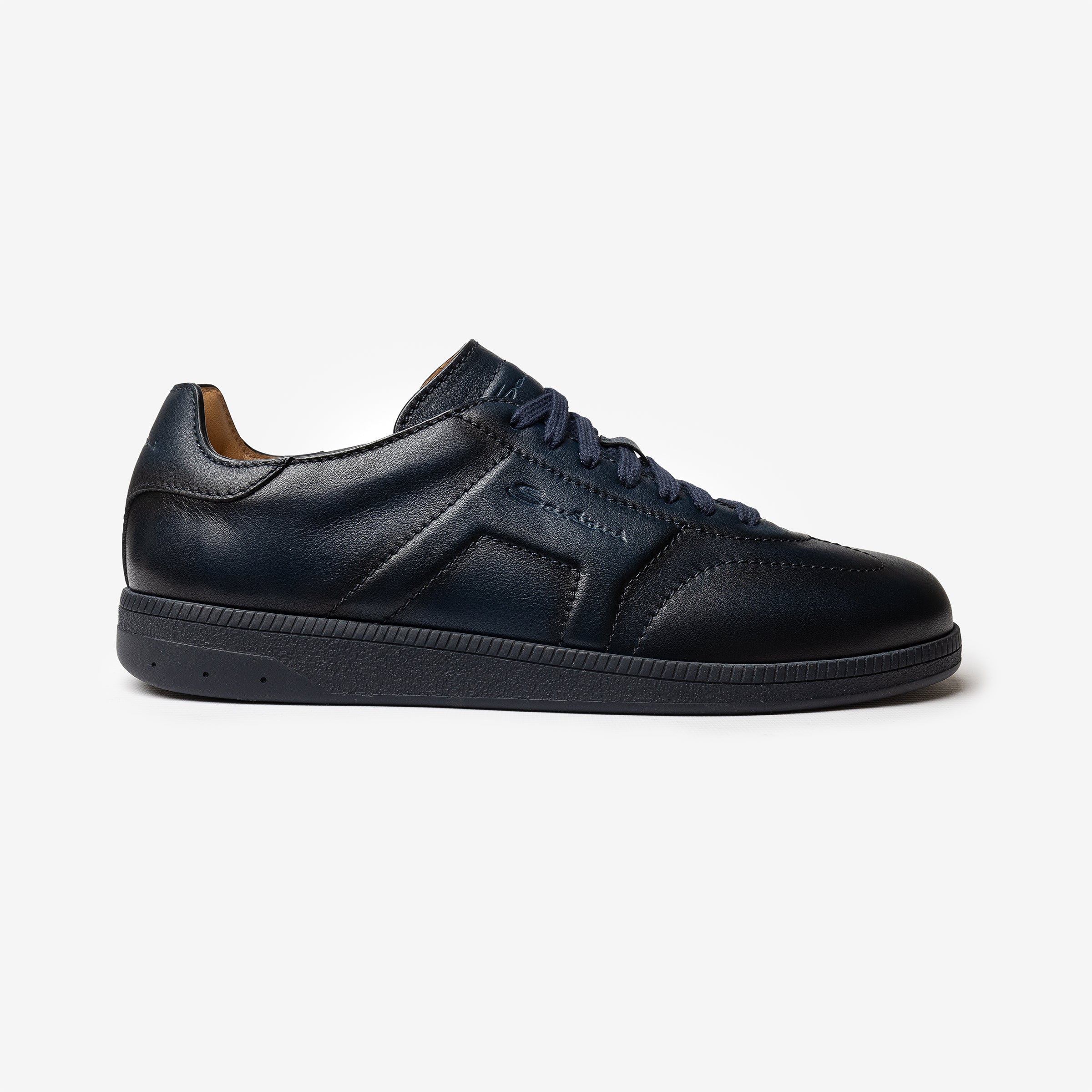 Blauwe leren DBS Oly-sneaker