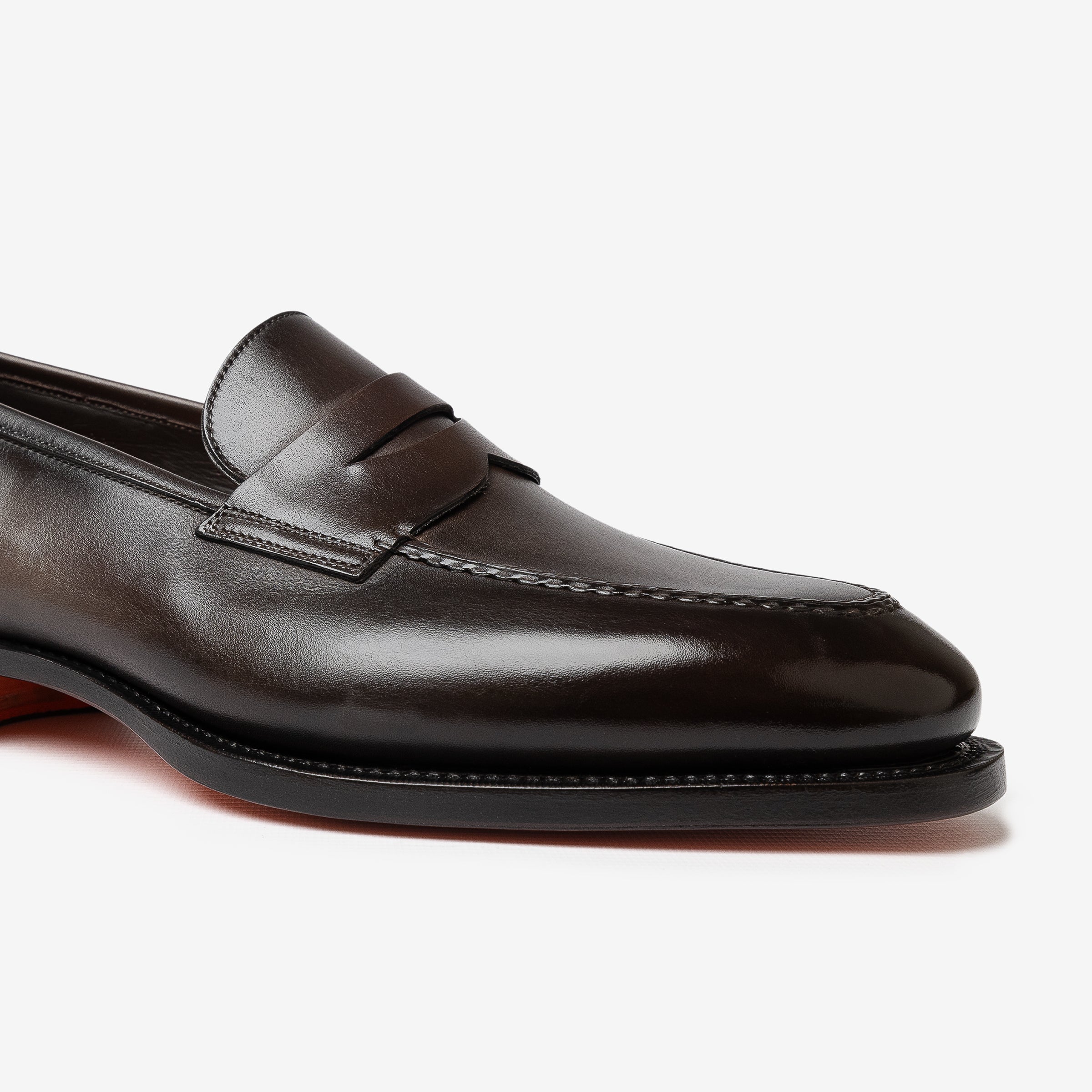 Coffee brown penny loafers