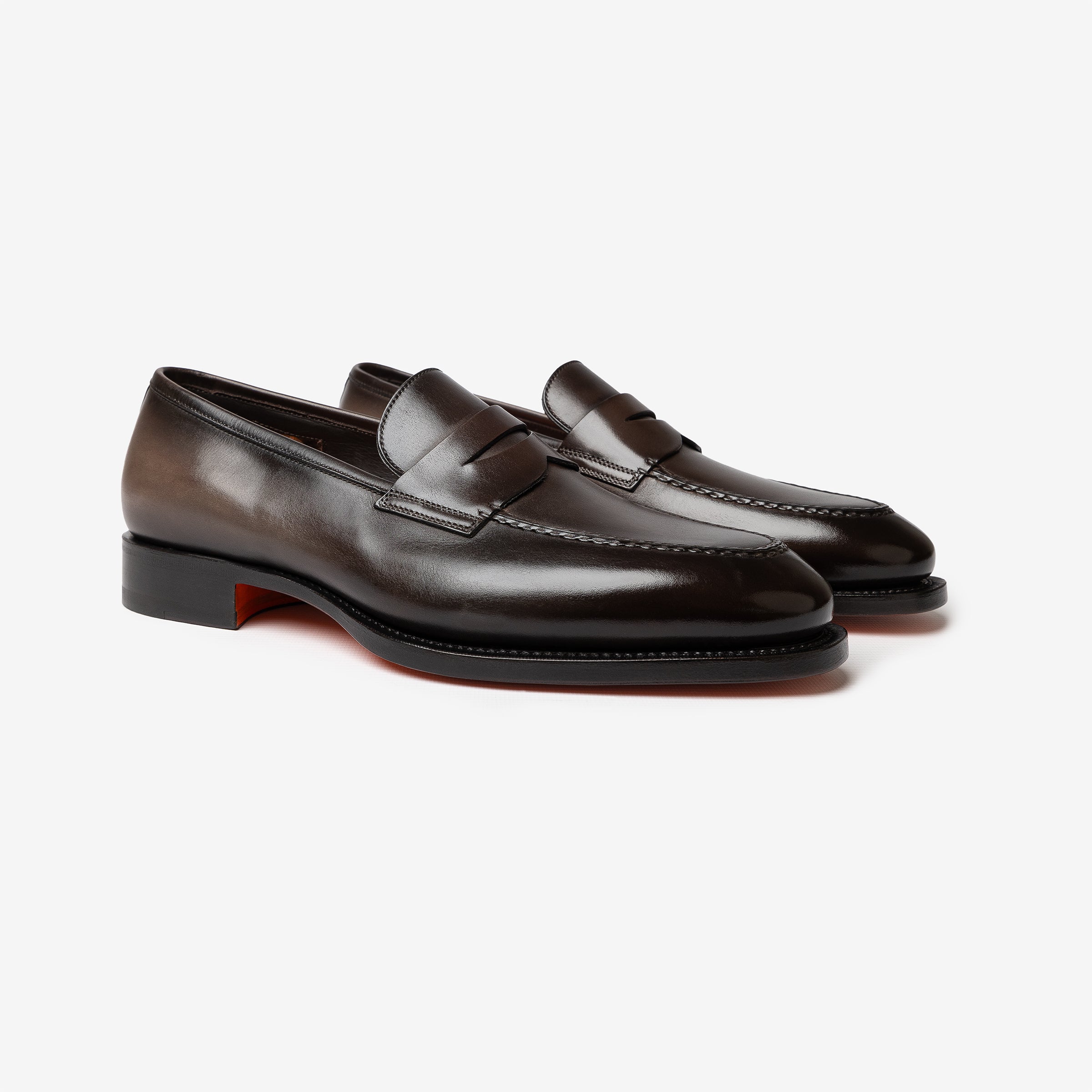 Coffee brown penny loafers