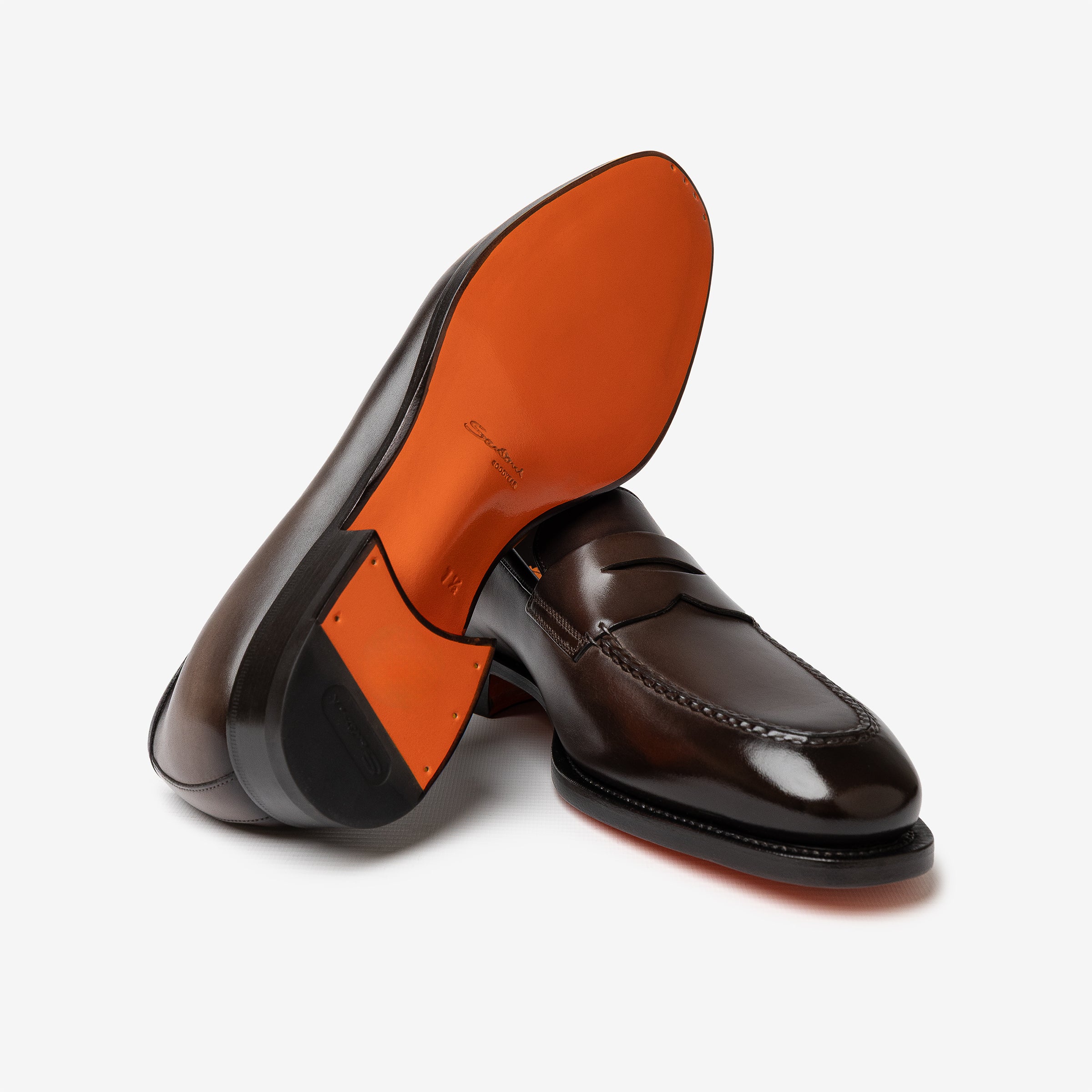 Coffee brown penny loafers