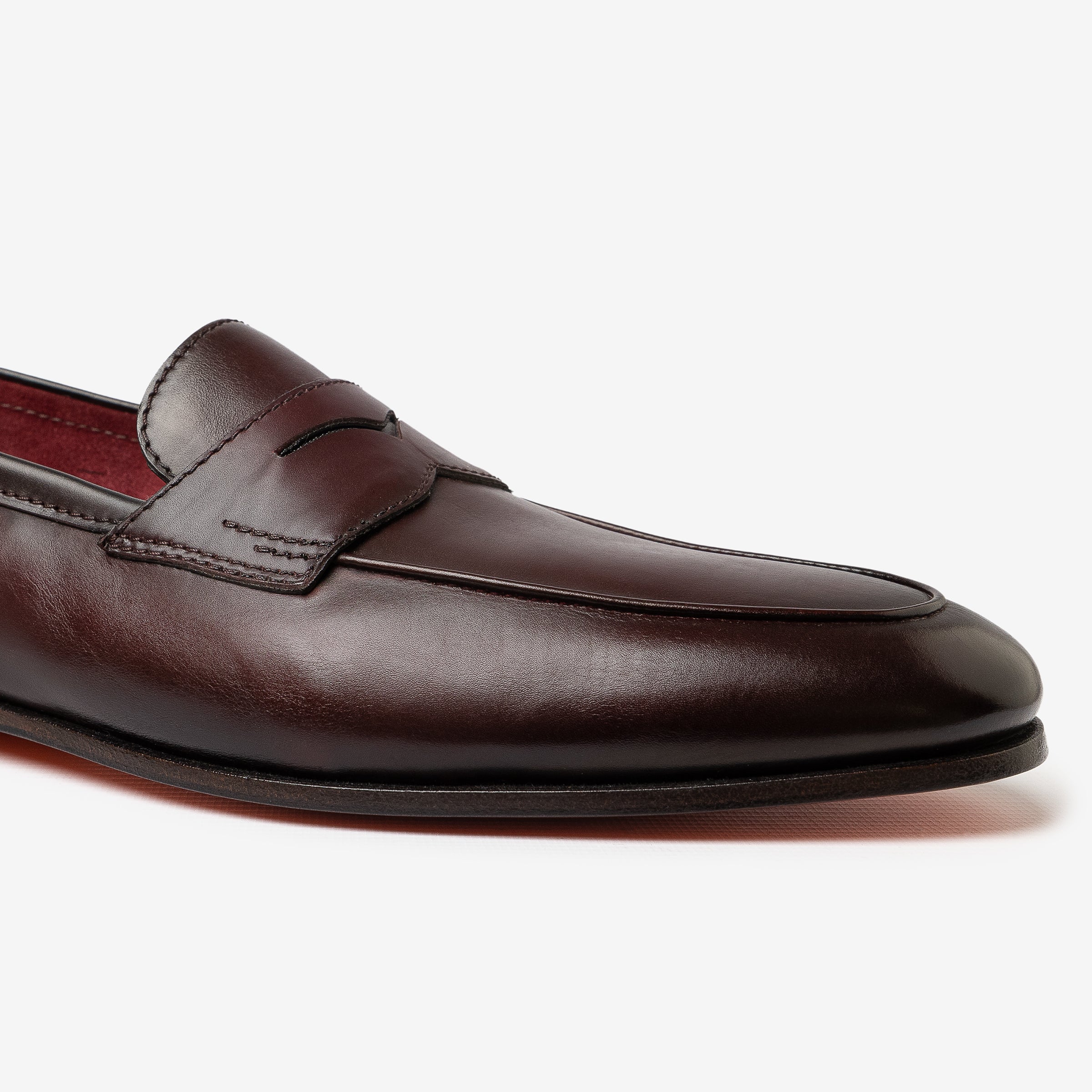 Burgundy Carlo penny loafers