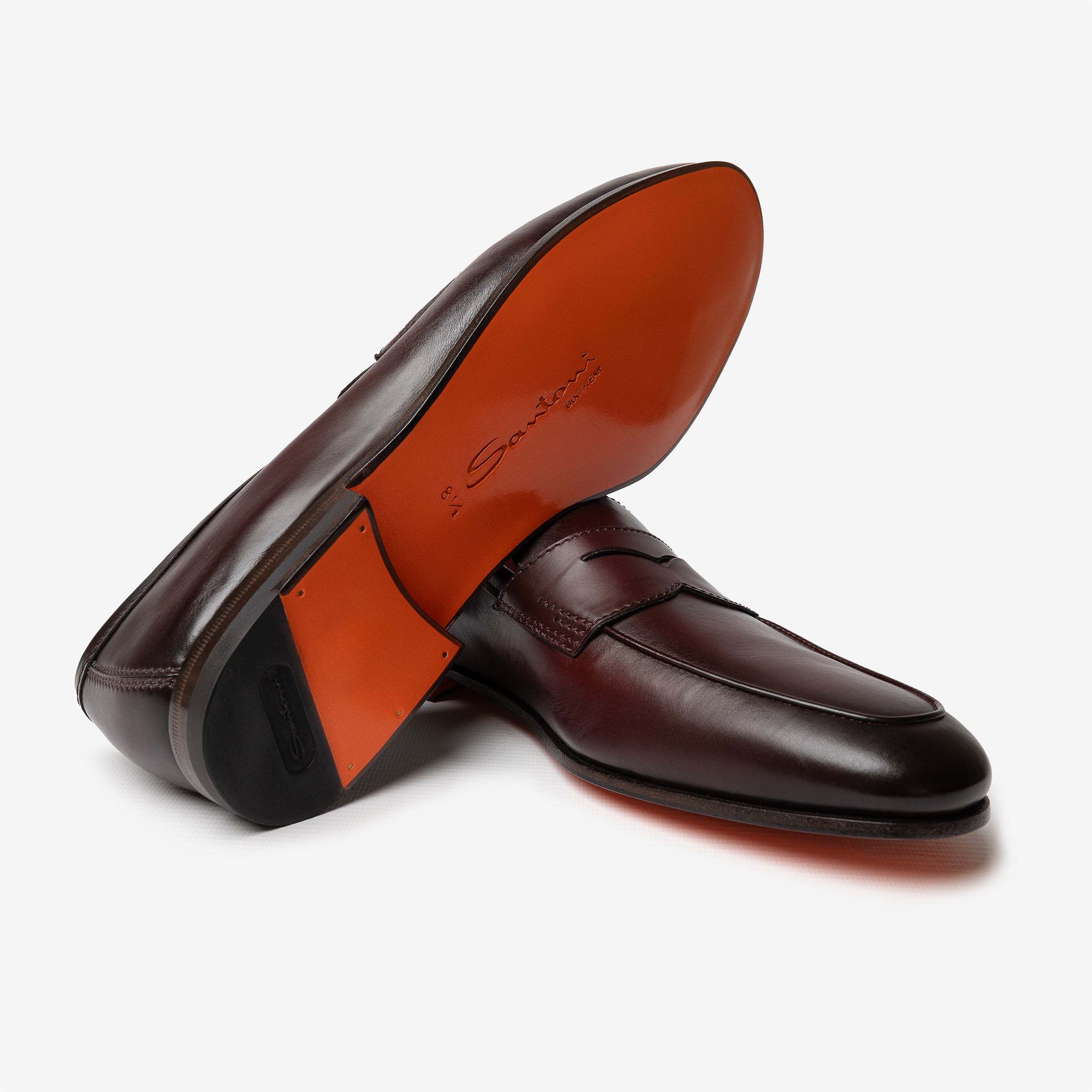 Burgundy Carlo penny loafers