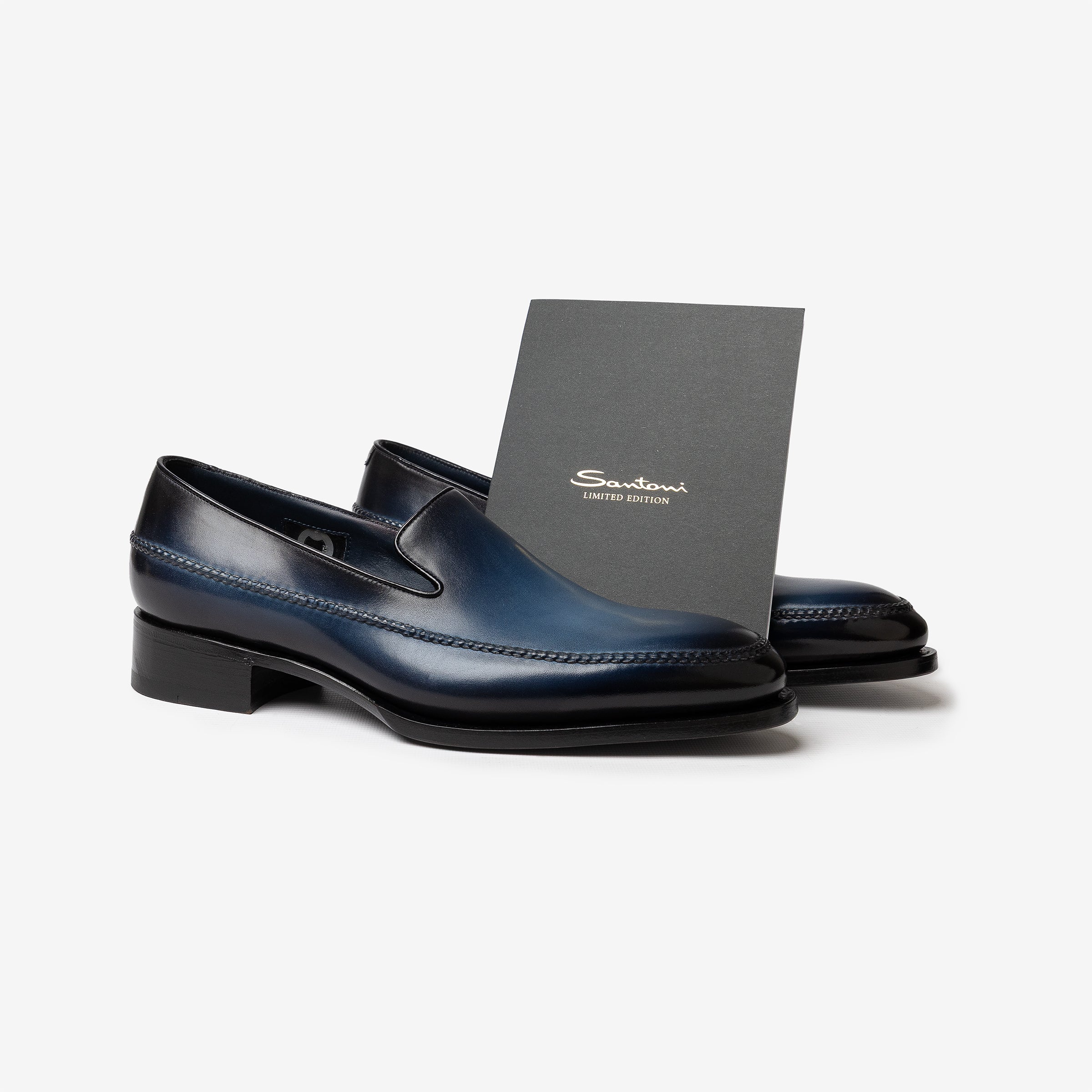 blue leather Meraviglia Collection loafer