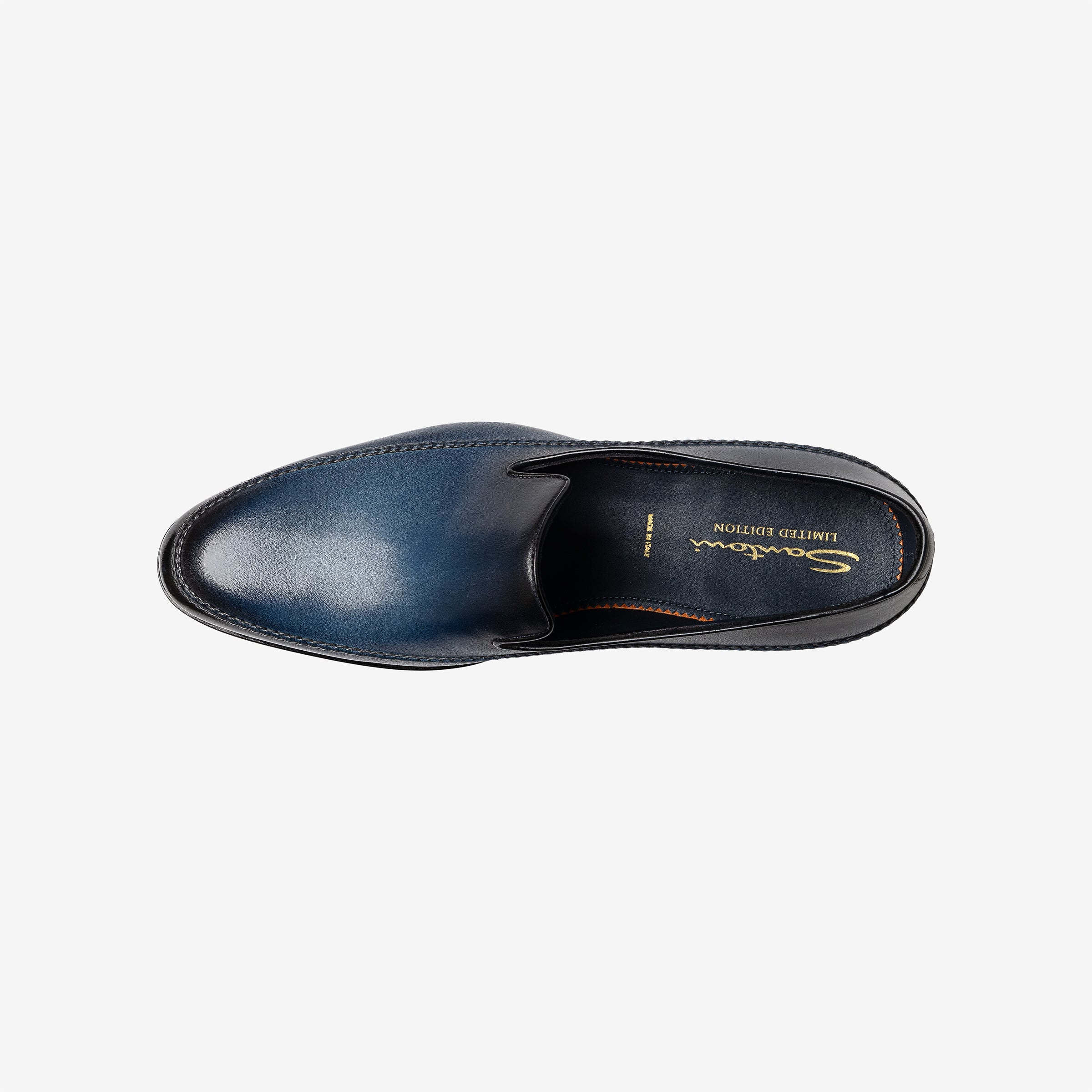 blue leather Meraviglia Collection loafer