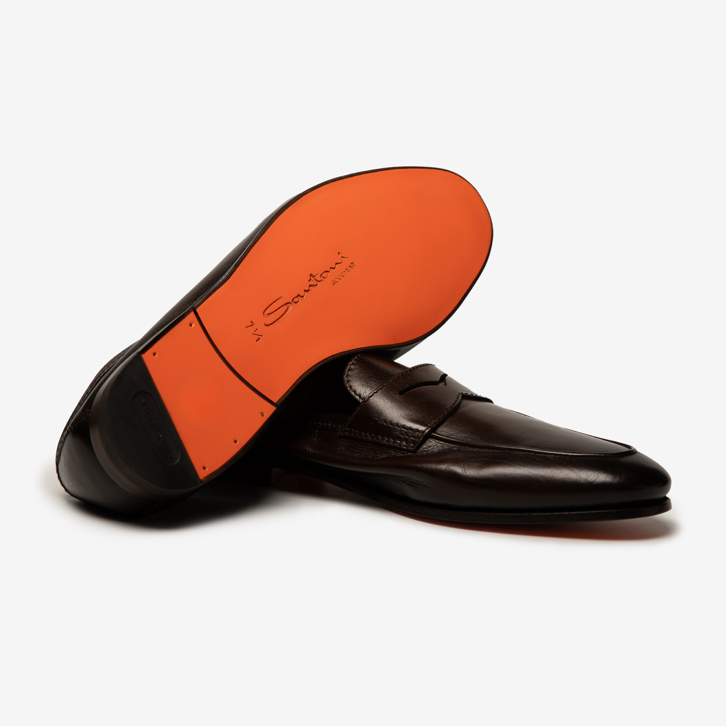 Dark brown Carlo leather loafers