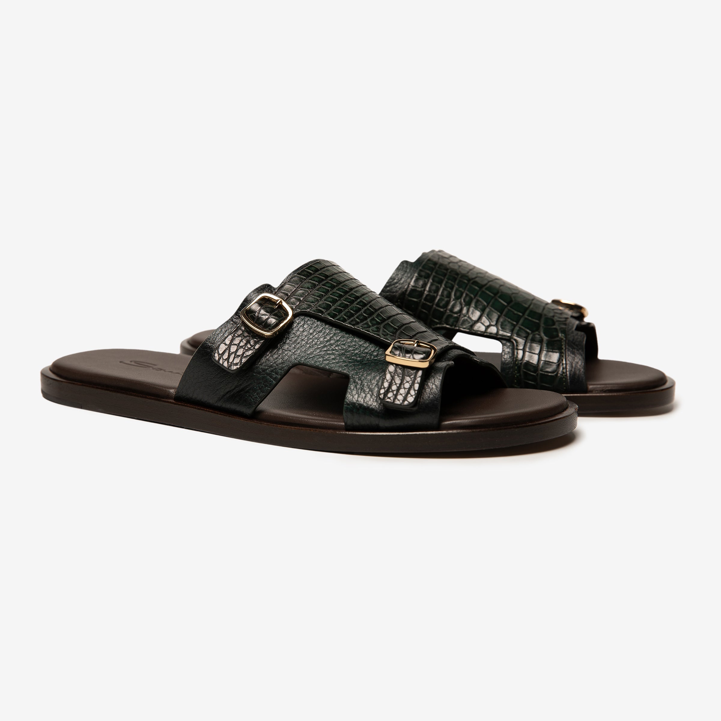 Dark Green Alligator Slides