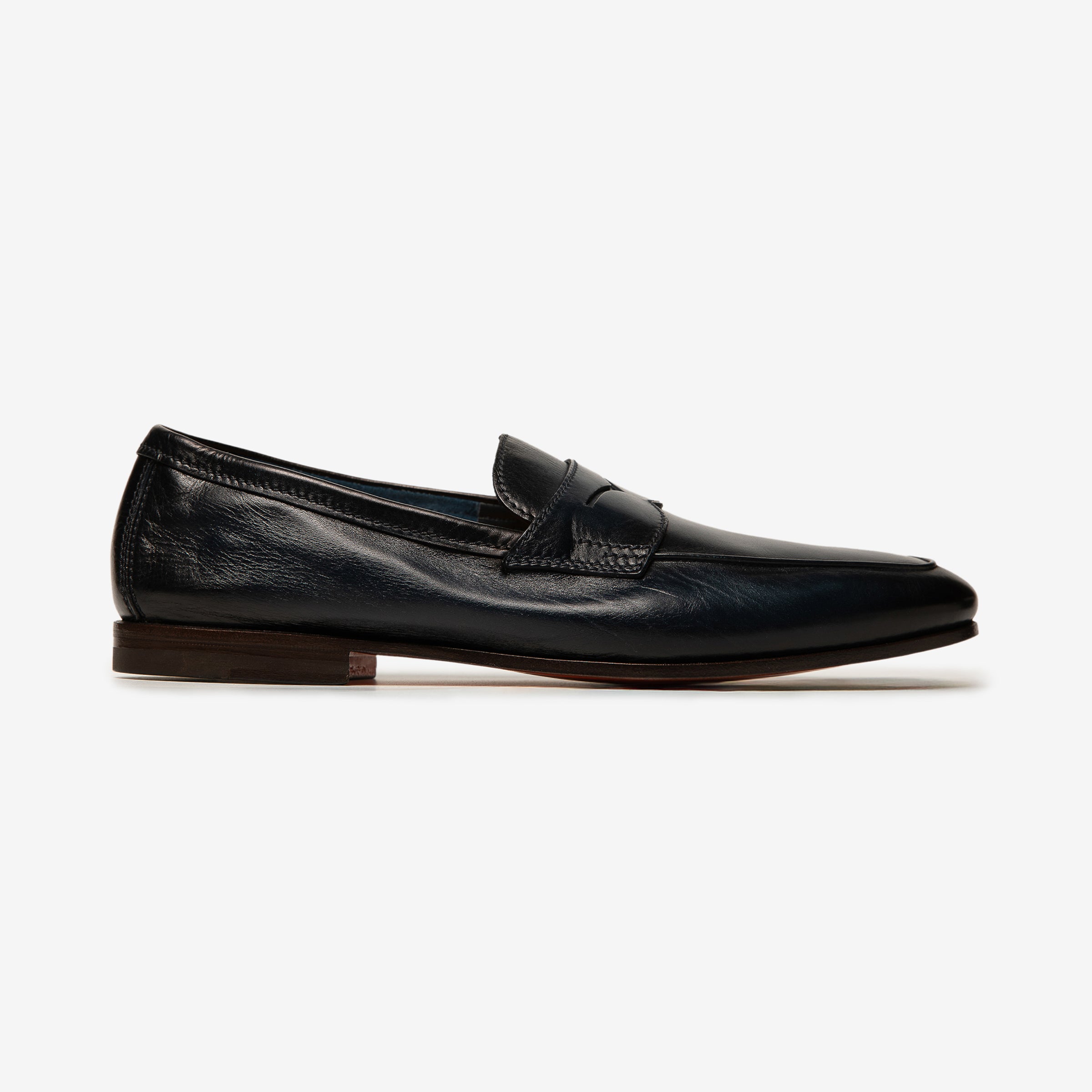 Dark blue carlo leather loafer ultra-flex sole