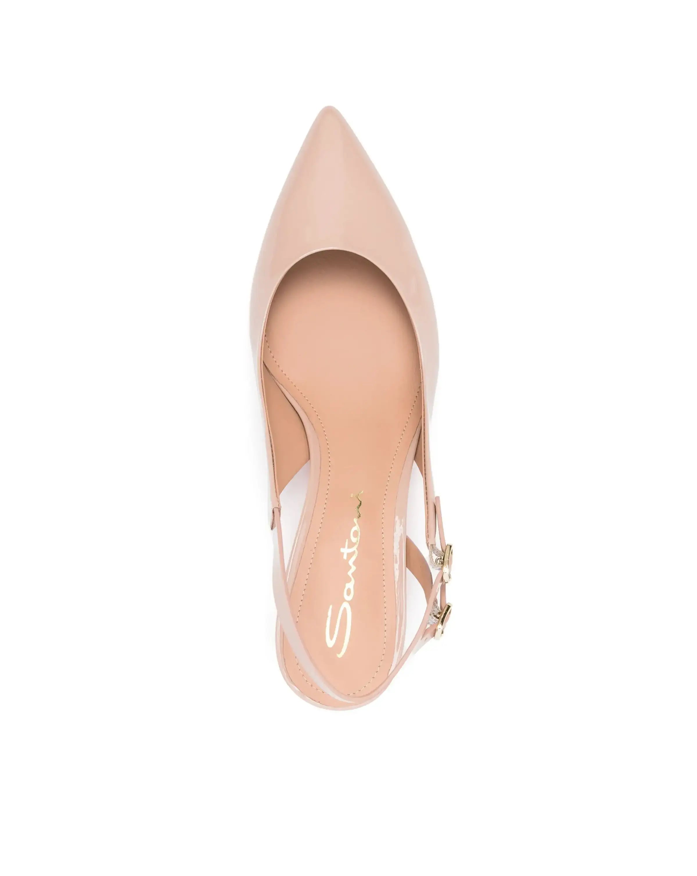 Zapatos tacón medio de charol rosa