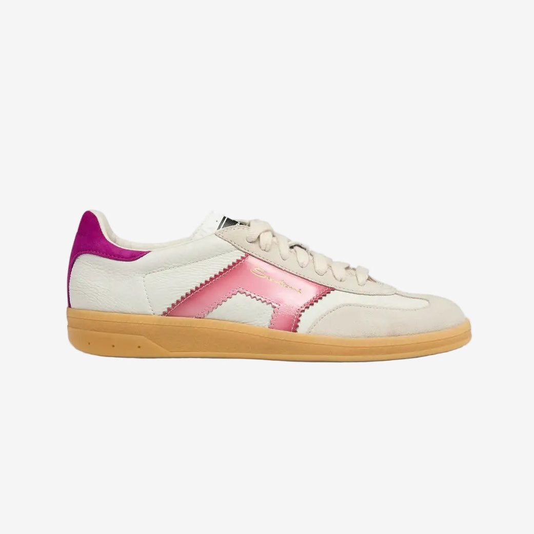 Weiß violetter DBS Oly Sneaker aus Wildleder