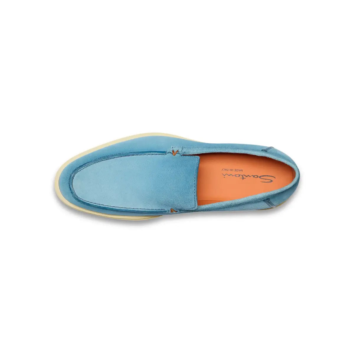 Hellblaue Wildleder-Loafer