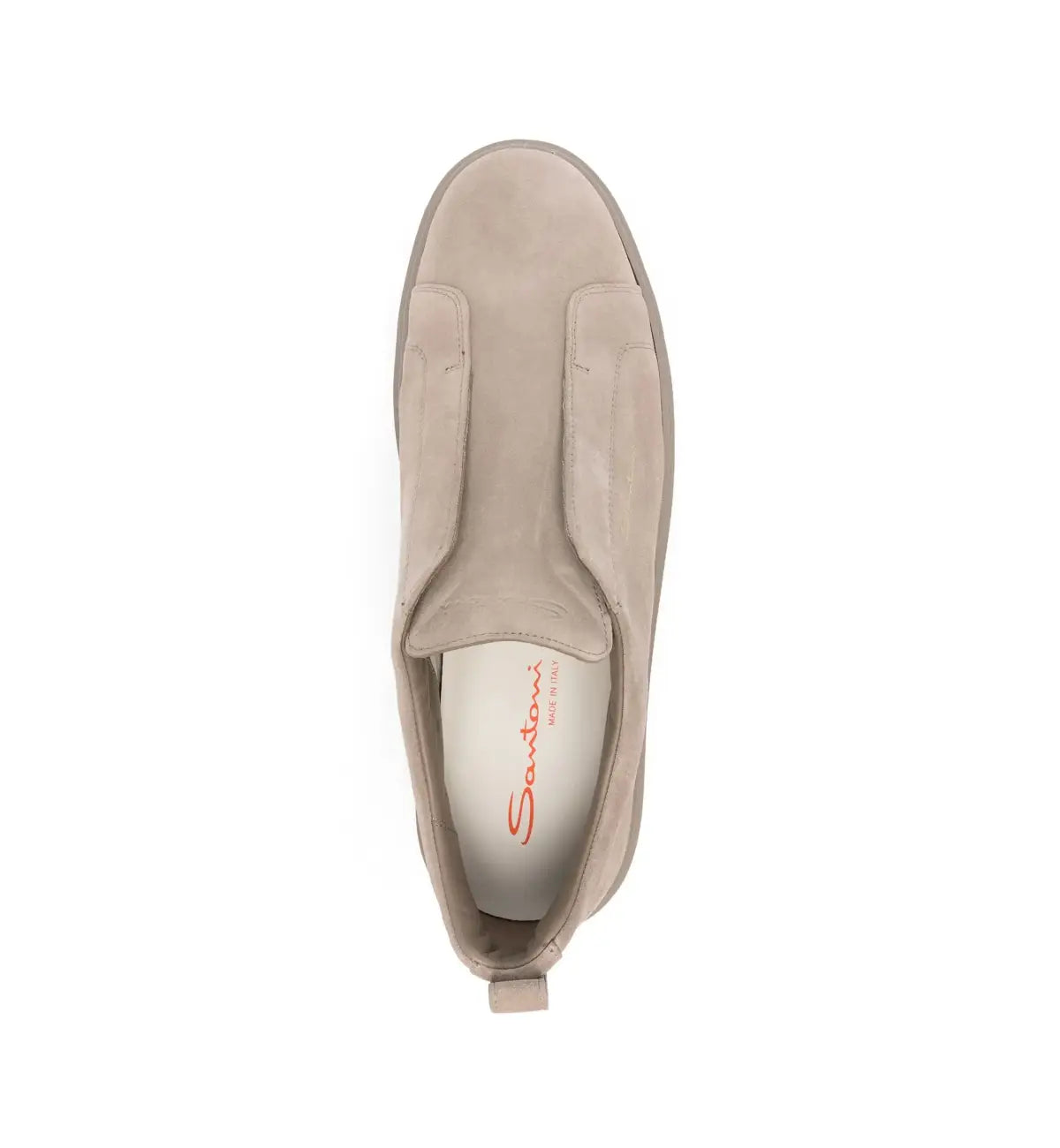 Beige suède leren slip on sneakers