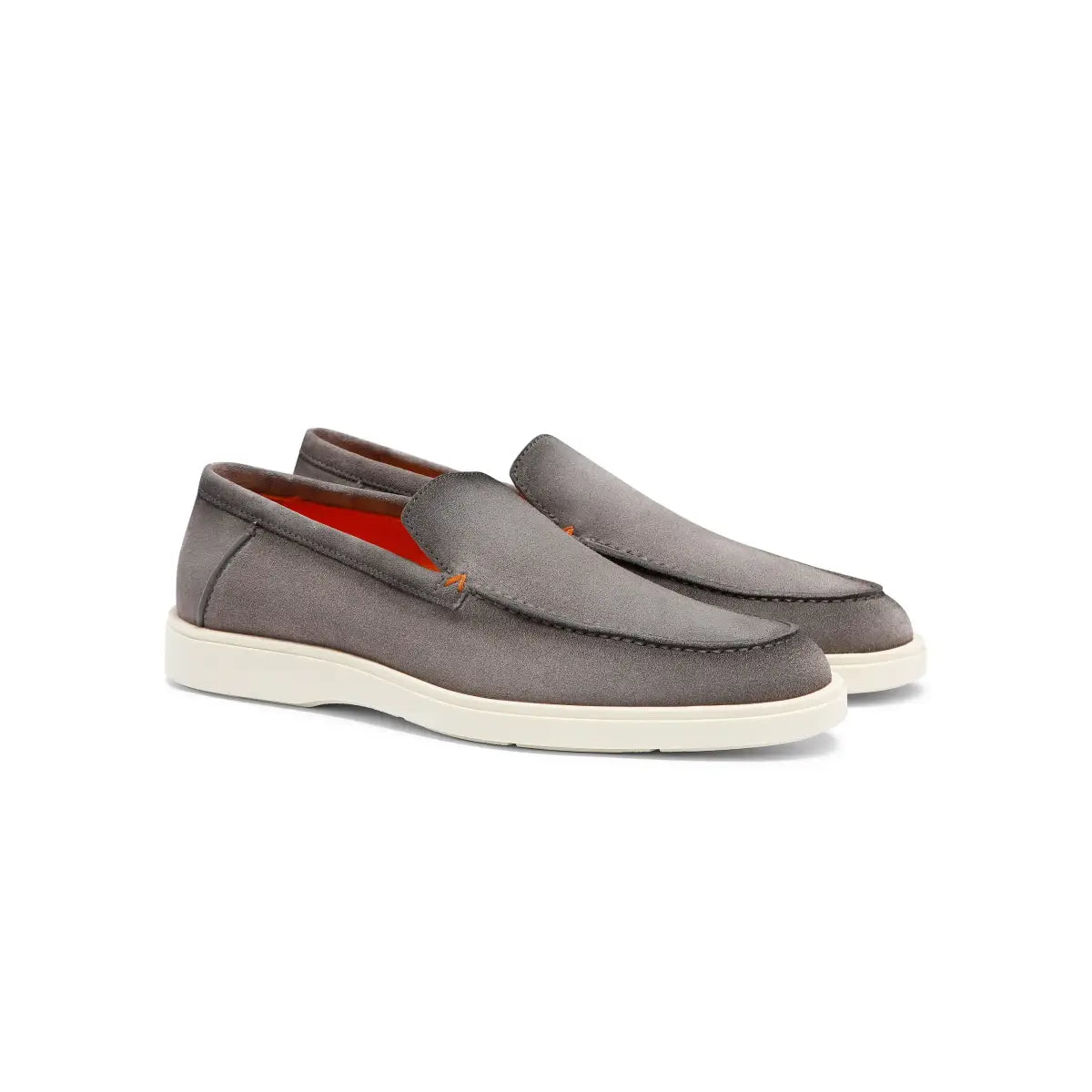 Mocassins suede gris clair