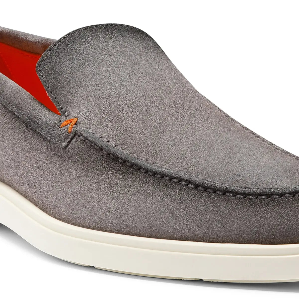 Light Gray Suede Loafers